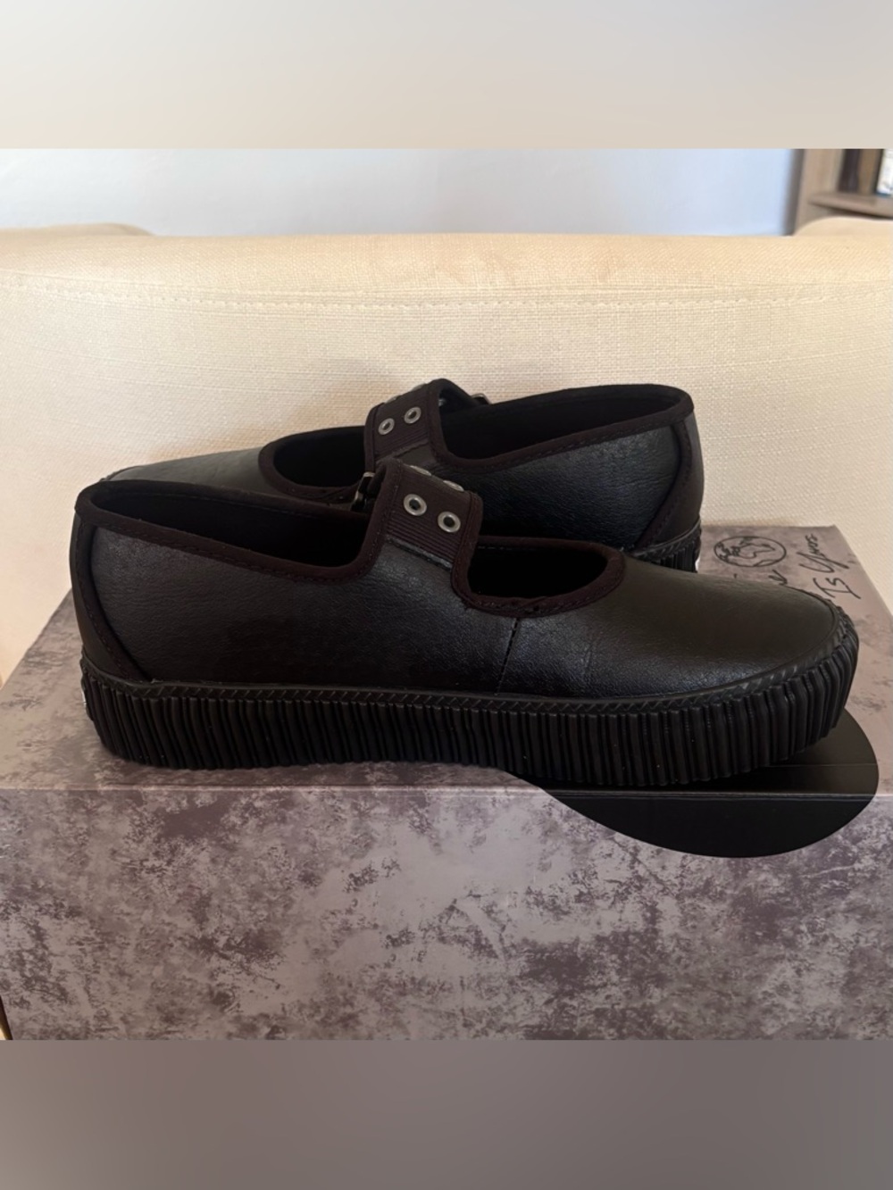 Vans Black Platform Mary Jane Shoes with Buckle - Picture 6 of 10